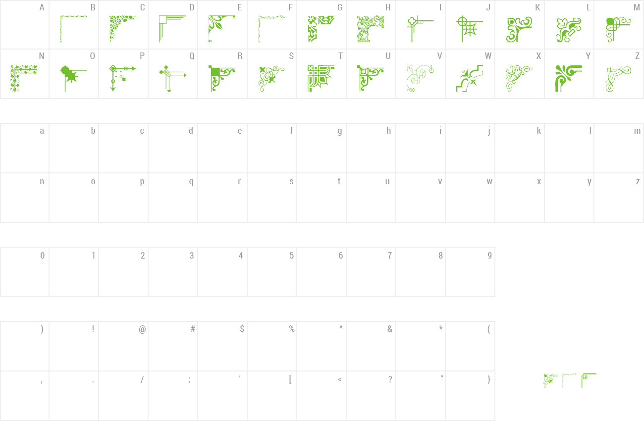 Font Vintage Decorative Corner_41 preview